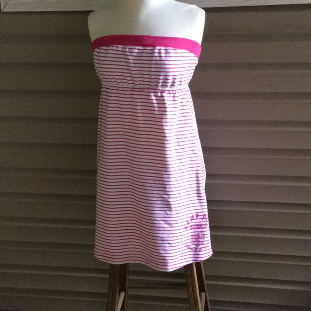 Pink VS French Terry strapless dress